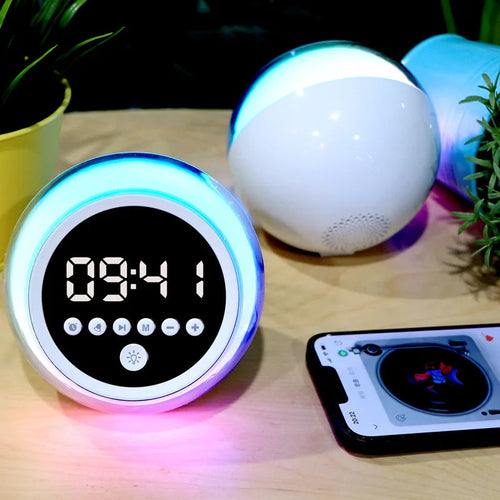 LED Ambient Bluetooth Speaker ABS Multifunctional Three-Speed Bright