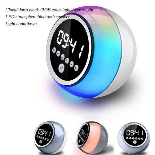 LED Ambient Bluetooth Speaker ABS Multifunctional Three-Speed Bright